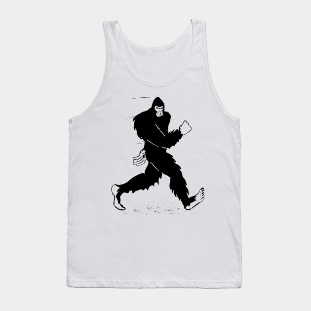 Funny Bigfoot Silhouette Tank Top by Tesszero